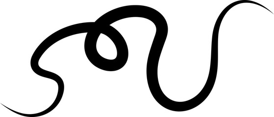 Bold curved lines. Elements for decoration