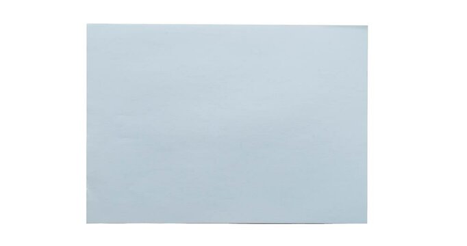 Crumpled Up Sheet of Paper Stop Motion Animation on a Tansparent Background. Paper Ball Animation with Alpha Channel. Crumpled White Paper in 4K. Background for drawings or illustration of a concept.