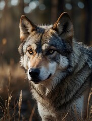 Obraz premium gray wolf canis lupus