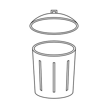 recommend clip art: ごみ箱の線画