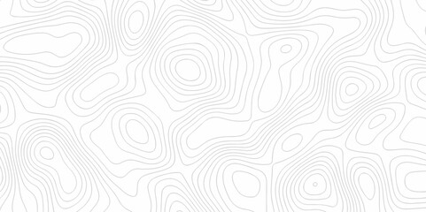 	
Vector white wave line geography landscape Topo contour map on white background. Geographic mountain relief diagram line wave carve pattern. Topographic world map contour lines map texture.