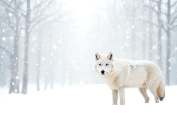 Arctic Wolf in Winter Wonderland