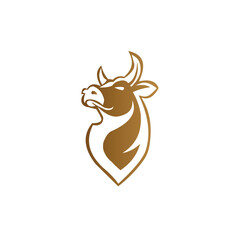 Elegance  buffalo cow ox bull head logo design inspiration
