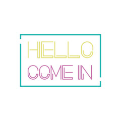 neon text sign tagline