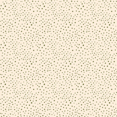 Cute Beige Hand Drawn Snow Seamless Pattern, Dots Christmas Winter Holidays Textile Design or Wallpaper