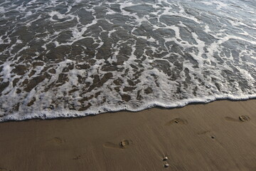 waves on the sand