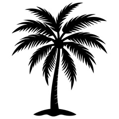 Obraz premium Palm Tree icon vector silhouette illustration