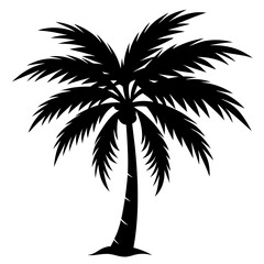 Obraz premium Palm Tree icon vector silhouette illustration