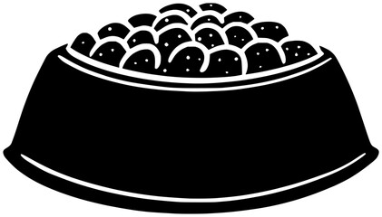 cat illustration dog silhouette equipment logo animal icon food outline pet bowl care puppy meal snack dry feed dish shape eat kitten healthy for vector graphic background