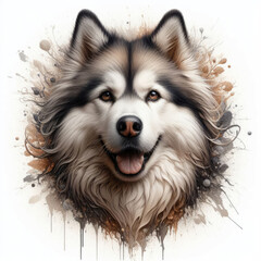 Naklejka premium animal Abstract portrait painting of Dog