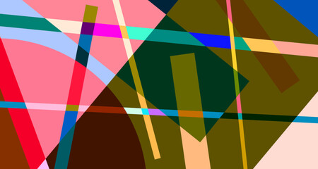 Fototapeta premium Abstract colorful geometric psychedelic background for summer