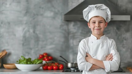 Young chefs in training, perfecting their cooking skills, youth culinary education, kitchen mastery