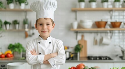 Young chefs in training, perfecting their cooking skills, youth culinary education, kitchen mastery