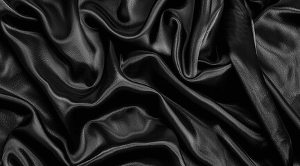 Obraz premium black satin fabric