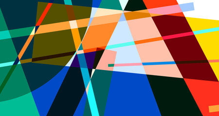 Abstract colorful geometric psychedelic background for summer