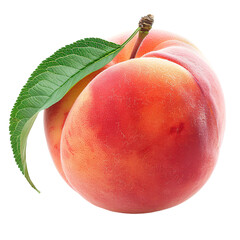 Obraz premium Peach isolated on white background