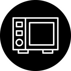 Electronic Vector Line White Circle Black