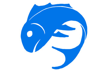 Jumping Fish Silhouette Logo Icon