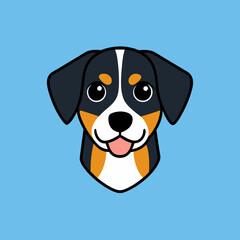 Entlebucher Mountain Dog goes icon vector illustration