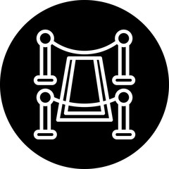 Red Carpet Vector Line White Circle Black