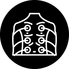 Heart Monitoring Vector Line White Circle Black