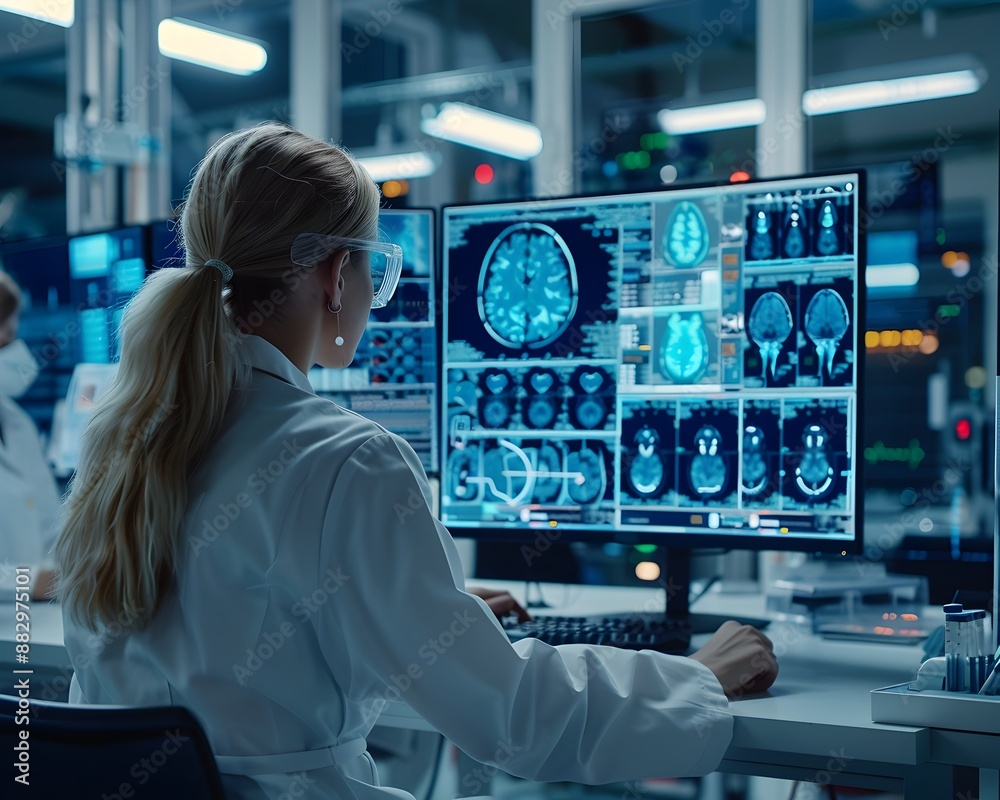 Aufkleber high tech neural interface lab studying brain plasticity and adaptive functions