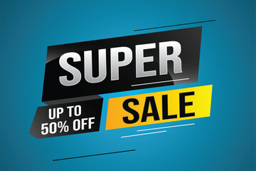 Fototapeta premium super sale poster banner graphic design icon logo sign symbol social media website coupon