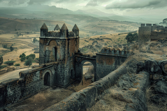 Ancient city of Axum. Ancient Aksumite Empire.