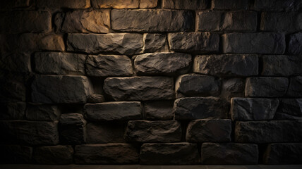 Fototapeta premium Shadowed Stone Texture Illuminated by Spotlight