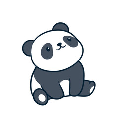 Adorable Panda Vector sitting sweetly and making a cute face