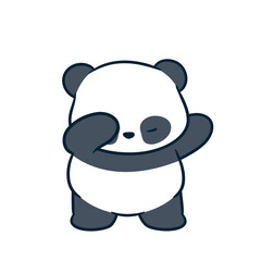 Attractive Adorable Panda Vector © Rafi