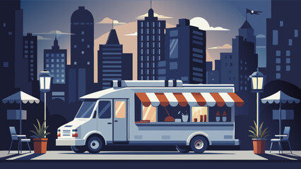 bus on the street cars on the street car in the city bus in the city food truck in city festival food