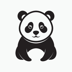 Panda vector silhouette illustration