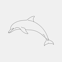 Dolphin vector silhouette illustration