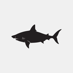 Shark vector silhouette illustration