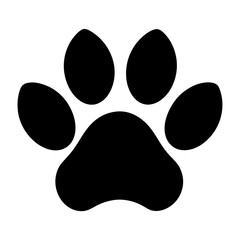 paw print on white
