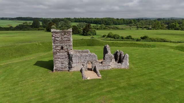 Discover the ancient beauty of Knowlton Church and Earthworks. Explore captivating views of the historic ruins set against serene landscapes, showcasing the blend of history and natural beauty.