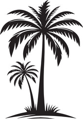 Palm tree silhouette vector illustration design