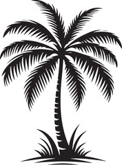 Palm tree silhouette vector illustration design