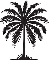 Obraz premium Palm tree silhouette vector illustration design