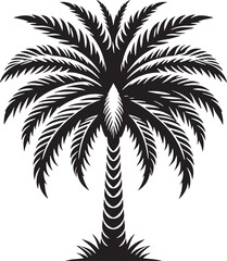 Palm tree silhouette vector illustration design