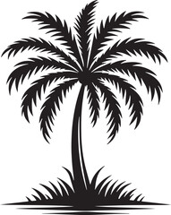 Palm tree silhouette vector illustration design