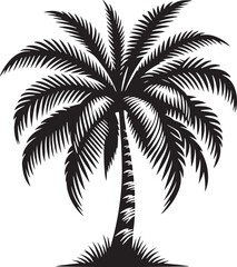 Palm tree silhouette vector illustration design