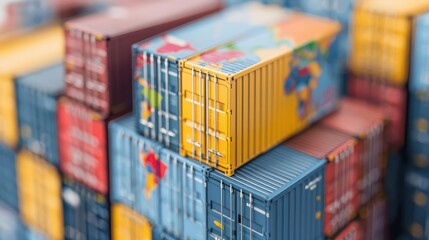 Fototapeta premium Exporting products opens new markets and drives international sales growth