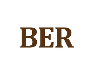 BER Logo design vector template. BER letter logo design.