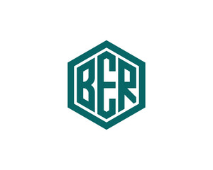 BER Logo design vector template. BER letter logo design.