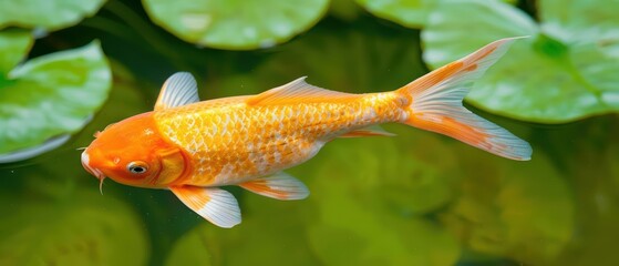 Koi and goldfish add beauty to ponds with their graceful swimming and vivid hues