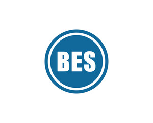 BES logo design vector template. BES letter logo design.
