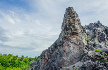 Stone surface from excavation and erosion