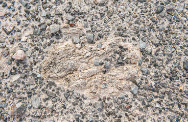 Stone surface from excavation and erosion